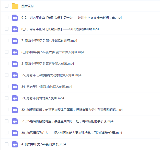 杨慎修【课程】素描头像—老年人