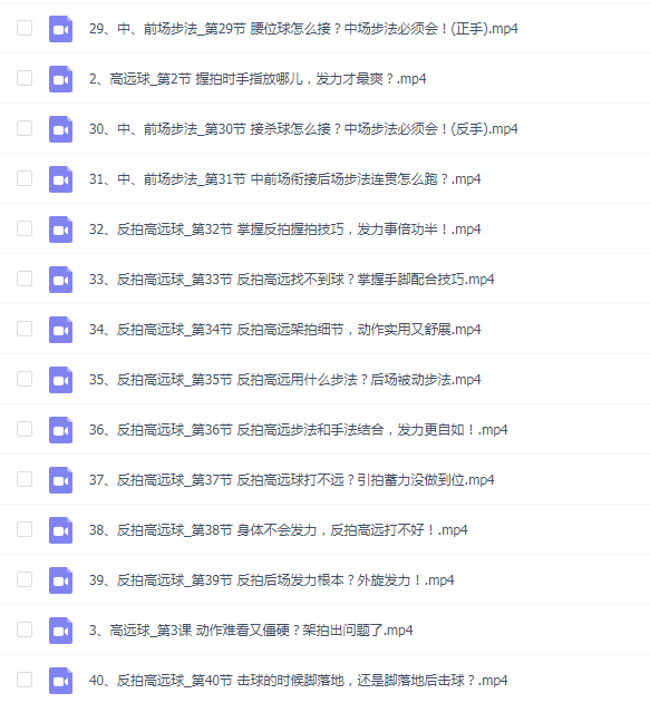 【腿腿】羽毛球5合1精品课