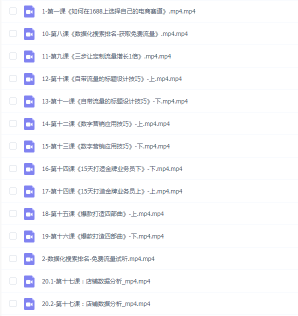 1688诚信通运营精英班,17节课让新手快速掌握阿里巴巴诚信通店铺运营