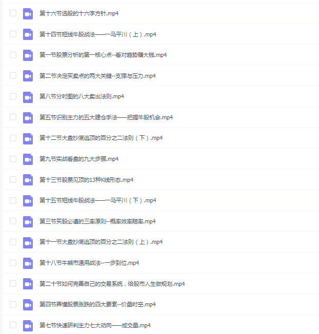 「何青平」 财学堂何青平操盘宝典定牛股视频20集