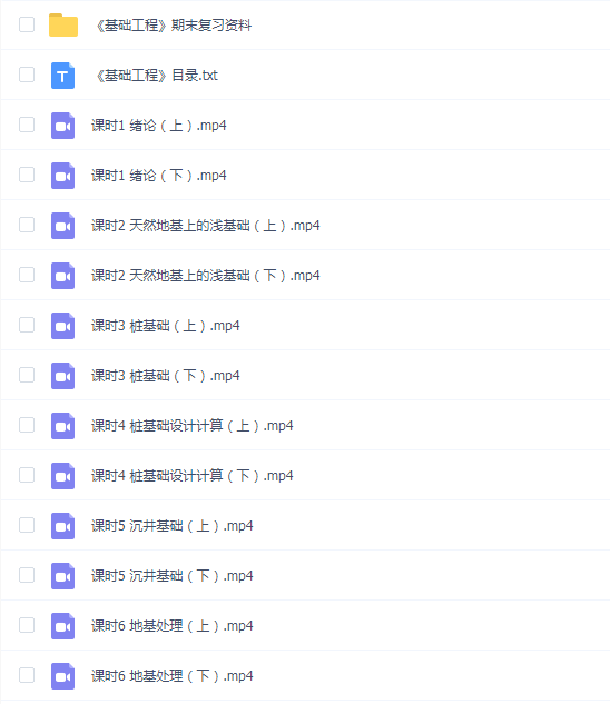 【基础工程速成】基础工程速成期末考试不挂科期末突击课
