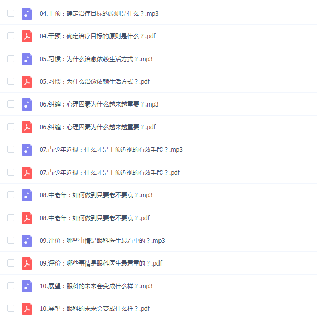 陶勇·给忙碌者的眼科医学课(北京大学眼科学博士)