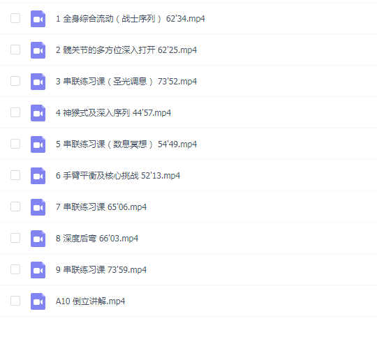 王蕊10天瑜伽高阶精讲课