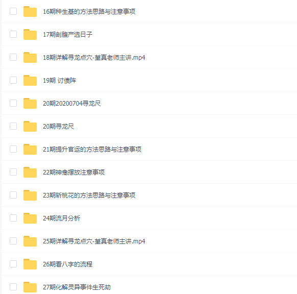 九龙道长实地班视频课程