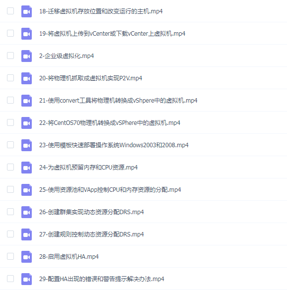 韩立刚门徒级课程第四阶段:vSphere6.0企业培训视频课程