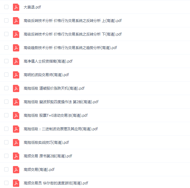 必读的投资学经典(PDF)