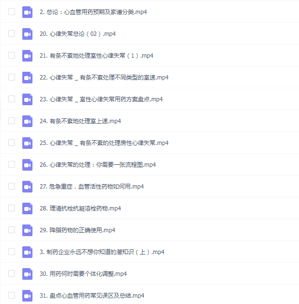 丁香 .值班必备:心血管常见用药大全