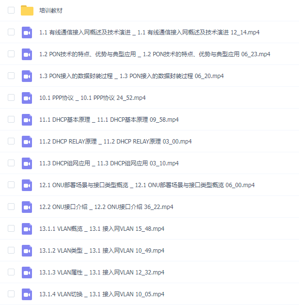 HCIA-Access V2.5 华为认证接入网工程师在线课程