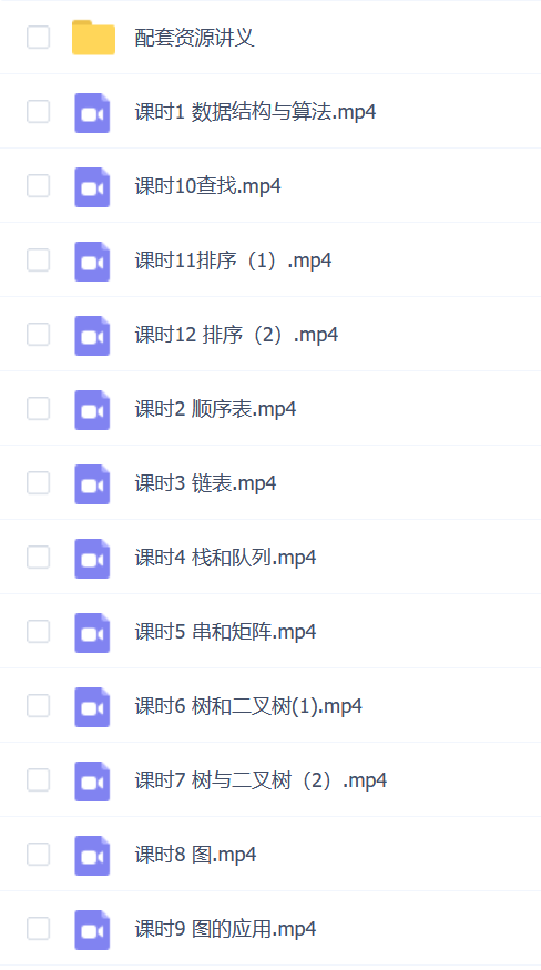 【数据结构C语言版本】数据结构C语言版本速成期末考试不挂科期末突击课