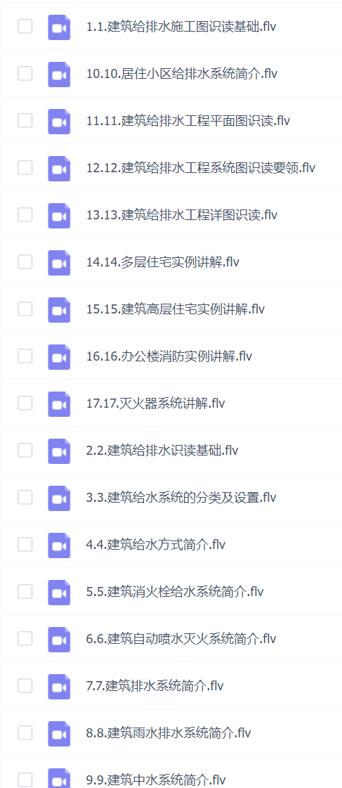建筑水电施工图识图视频教程(孙霄)