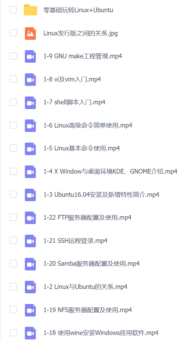 零基础玩转Linux+Ubuntu实战视频课程