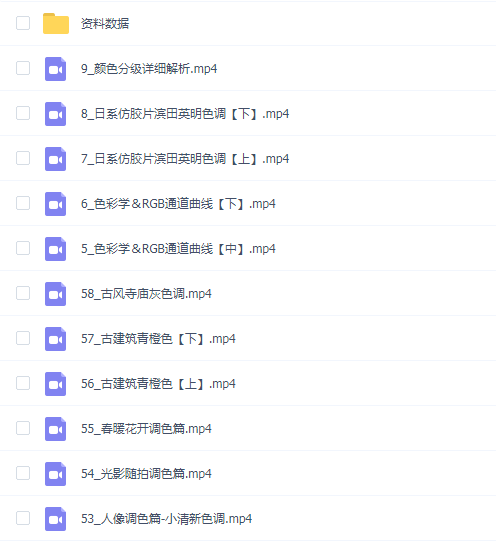 【抖音 青林调色课堂】青林手机修图系统课程