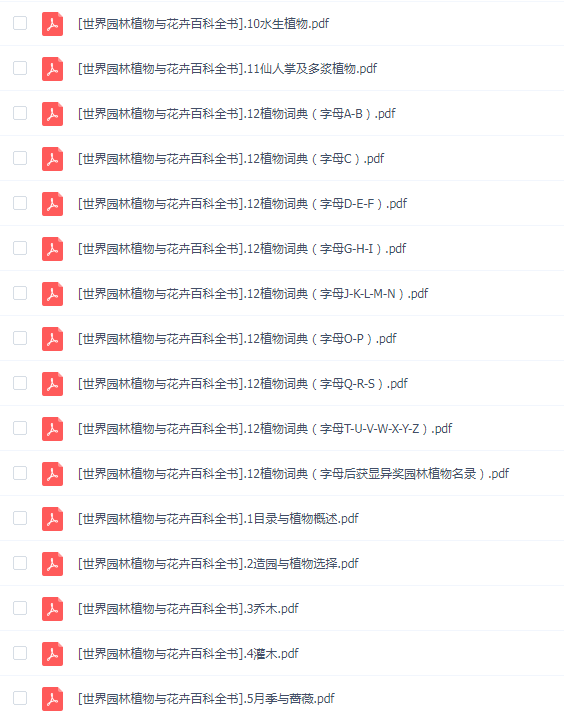 世界园林植物与花卉百科全书合集