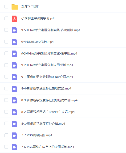 小李聊医学深度学习