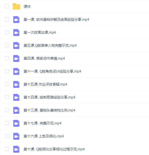 肥珑Q版及正比人物基础课