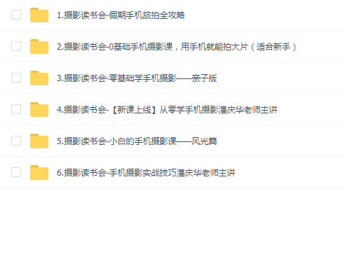 潘庆华：摄影读书会-手机摄影（六合一合集）