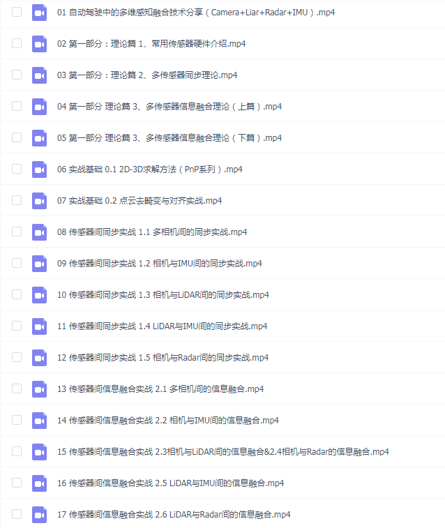 国内首个面向自动驾驶领域的多传感器融合系统学习课程
