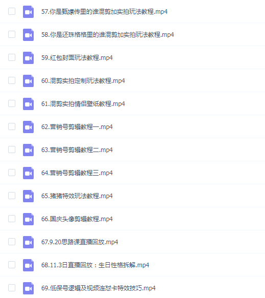 暴富·团队-核心玩法教程(新)各种玩法混剪教程(69节课)