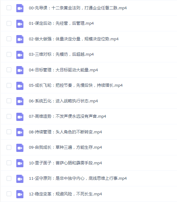 刘海峰老师高维经营-黄金十二法则