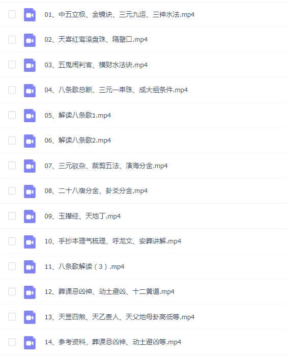 风水传承高级研修视频课程