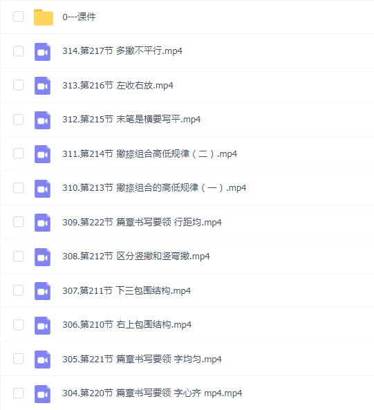 思斯老师四合一硬笔写字系统课