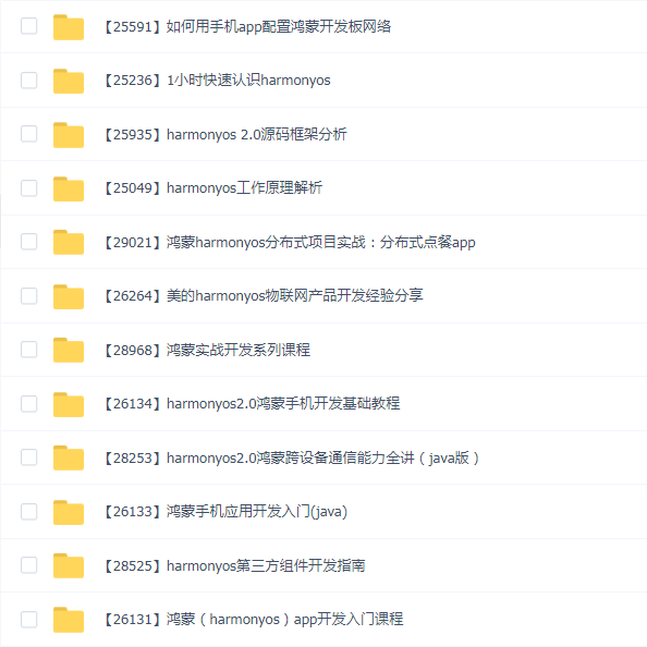 朱有鹏鸿蒙教程打包合集