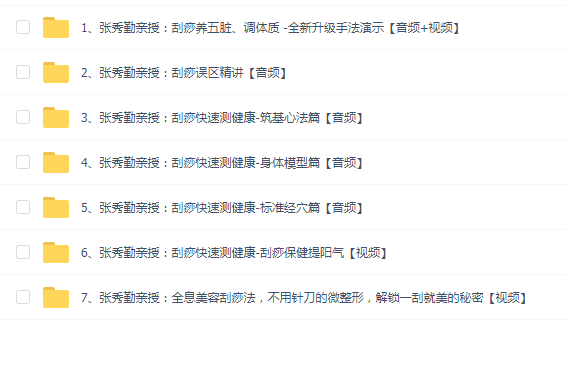 【张秀勤】亲授:全息刮痧系列课大合集