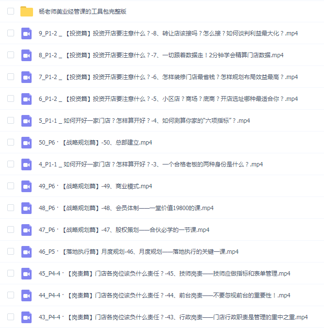 杨志威:美业门店经营管理系统课2.0