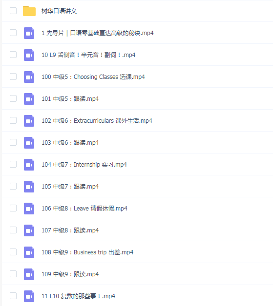 周树华英语零基础直达口语流利(201节带讲义)