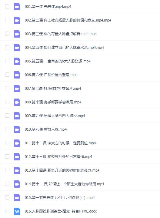 人脉训练营-张挥老师亲授
