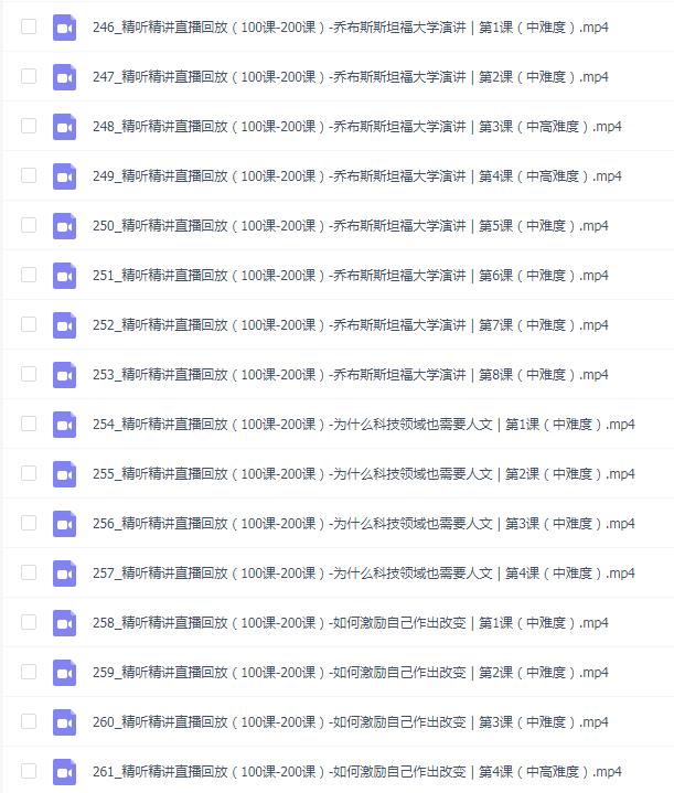 布芝道课堂-J老师英语精听精讲(261课时)