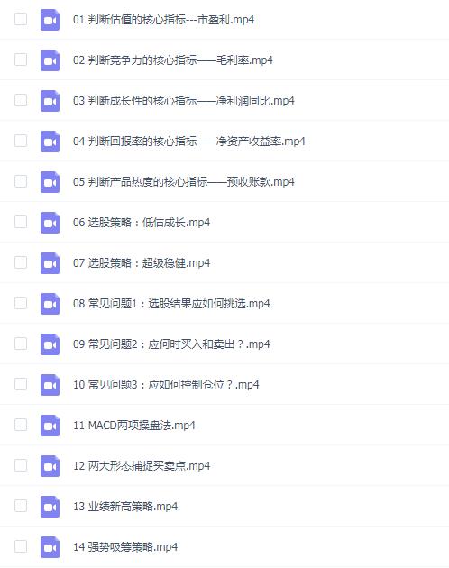 《中国品牌的基本面分析一》系统课(14讲)