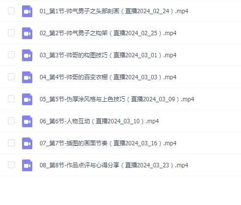 迟来椿帅气男性角色厚涂插画班