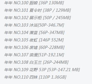 年年nnian 最新写真合集 111套