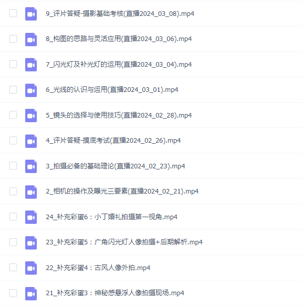 老衲弟子班 第八期摄影后期PS全能班-老纳弟子班(拍摄直播课)