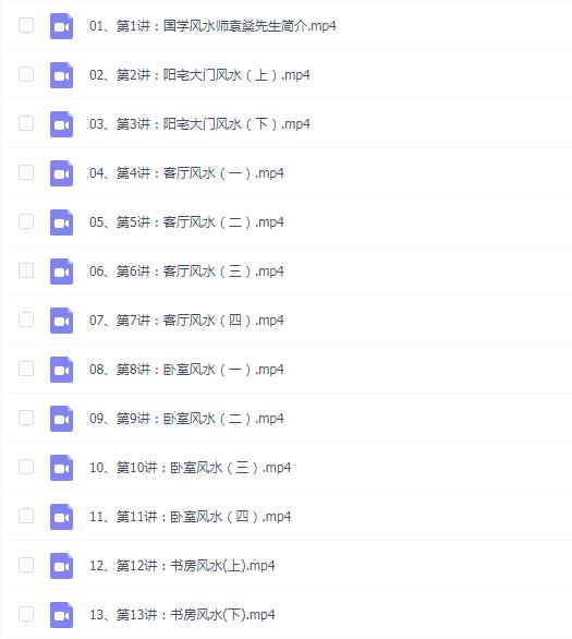《袁燊室内风水》13集