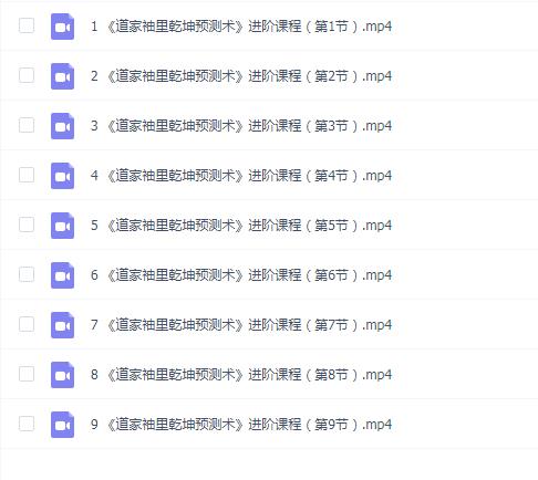 【国学系列】谷晟阳《道家袖里乾坤预测术》进阶课程9集(3天3夜精品小班课)价值15000元
