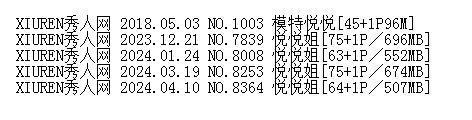 XIUREN秀人网 悦悦姐 5套合集